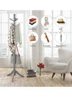 175 cm Garderobenständer in Grau