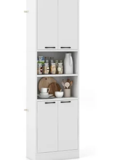 190 cm hoher Küchenschrank Vorratsschrank in Weiß