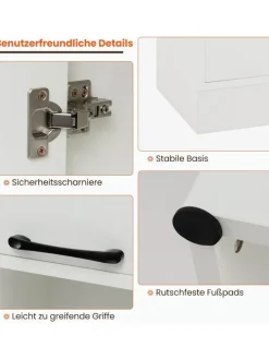 190 cm hoher Küchenschrank Vorratsschrank in Weiß