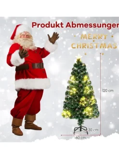 120 cm Künstlich Weihnachtsbaum mit Beleuchtung in Grün