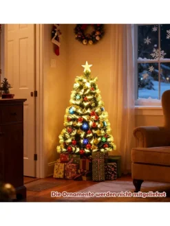 120 cm Künstlicher Weihnachtsbaum mit Beleuchtung in Grün