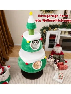 153 cm Kratzbaum für Weihnachten Katzenbaum in Grün