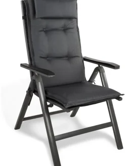 4 Hochlehner Stuhlauflagen Sitzpolster in Anthrazit