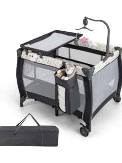 3 in 1 Beistellbett klappbar in Bunt