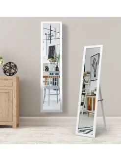 2 in 1 Ganzkörperspiegel in Weiß
