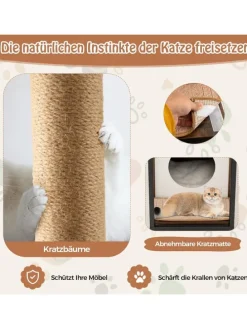3 in 1 Katzenhaus Beistelltisch in Braun