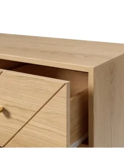 9 Schubladen Kommode mit Eisenbeinen und Eleganten Geometrischen Mustern