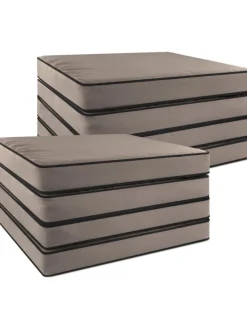 8 Stuhlkissen 40x40 cm Lucca in Beige