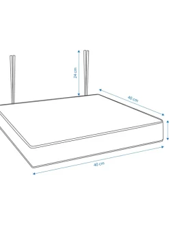 8 Stuhlkissen 40x40 cm Lucca in Beige
