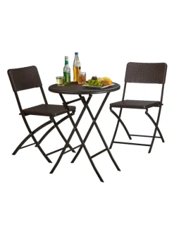 3 tlg. Gartenmöbel Set in Braun