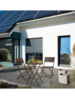 3 tlg. Gartenmöbel Set in Braun