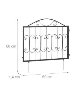 4 x Beetzaun in Schwarz