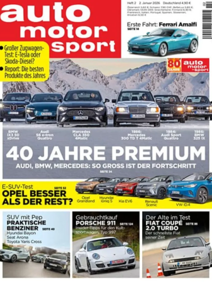 13 x AUTO MOTOR UND SPORT Zeitschrift (Gutschein für Halbjahres Abo)