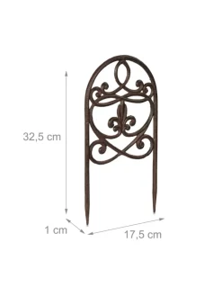 10 x Beetzaun in Dunkelbraun - (B)17,5 x (H)32,5 cm