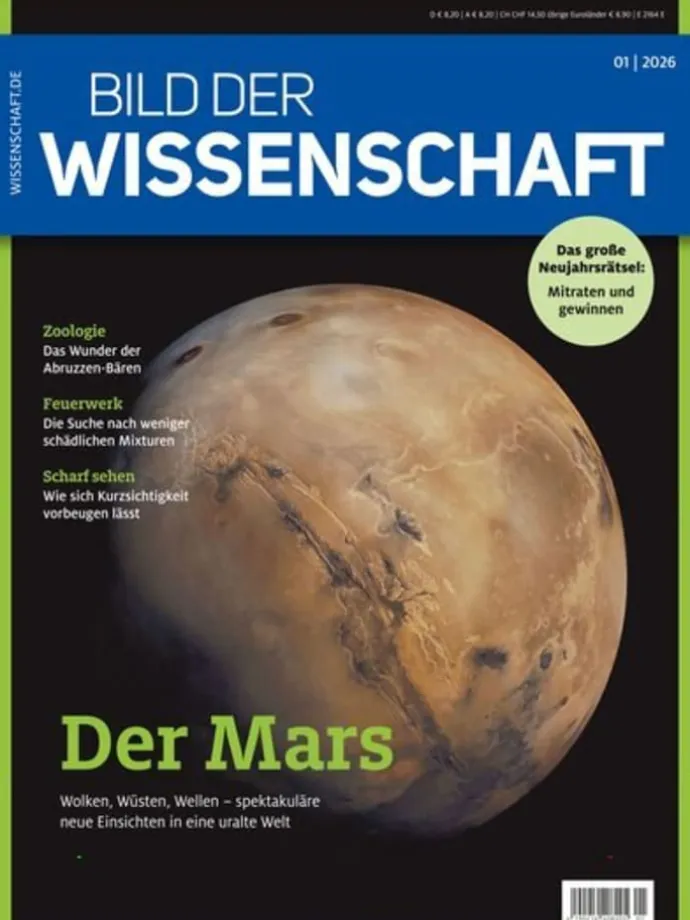 14 x BILD DER WISSENSCHAFT Zeitschrift (Gutschein für Jahres Abo)