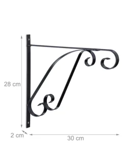 2 x Blumenampel Halterung in Schwarz