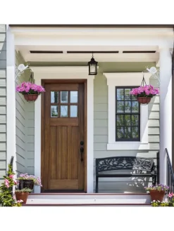 2 x Blumenampelhalterung in Weiß