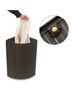 2 x Eckwäschekorb in Schwarz - (B)49,5 x (H)65 x (T)37 cm