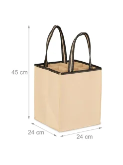 2 x Flaschentasche in Beige