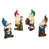4 x Gartenzwerg "Musiker" in Bunt