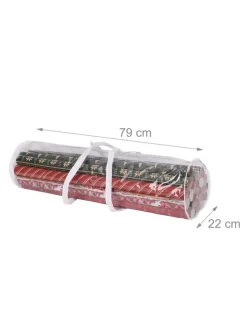 2 x Geschenkpapier Aufbewahrung in Transparent - (H)79 x Ø 22 cm