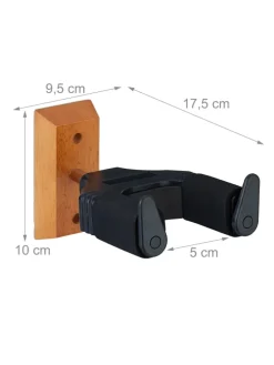 2 x Gitarrenhalter in Schwarz/ Natur