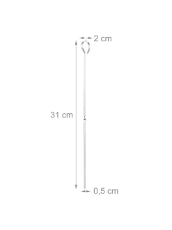 20 x Grillspieß in Silber - 31 cm