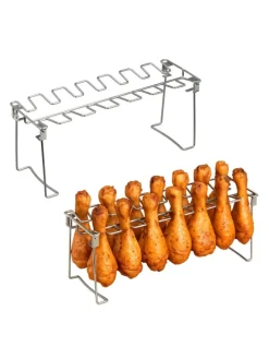 2 x Hähnchenschenkelhalter in Silber