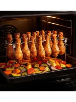 2 x Hähnchenschenkelhalter in Silber