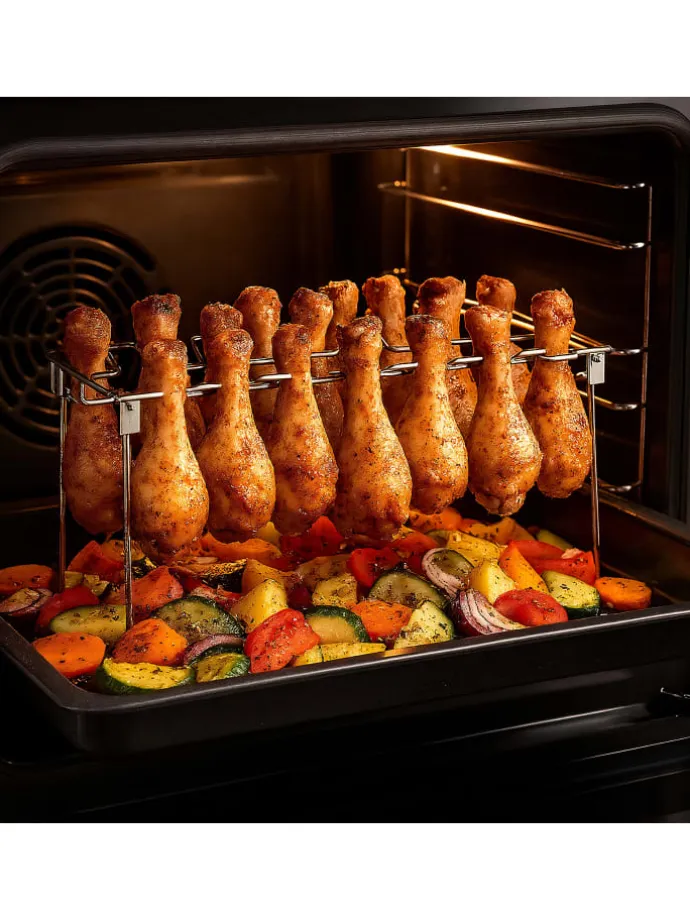 2 x Hähnchenschenkelhalter in Silber