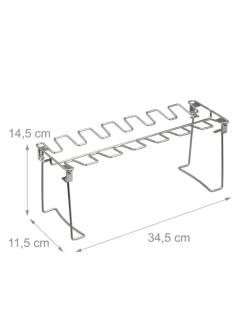 2 x Hähnchenschenkelhalter in Silber
