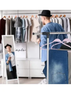 10 x Kleiderbügel in Rosa