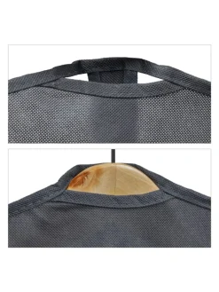 6 x Kleidersack in Grau/ Transparent - (B)60 x (H)135 cm