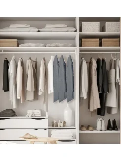 3 x Kleidersack in Grau/ Transparent - (B)58 x (H)99 cm