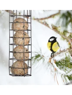 2 x Meisenknödelhalter in Grau - (H)31 x Ø 8,5 cm