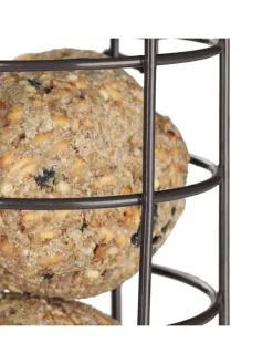 2 x Meisenknödelhalter in Grau - (H)31 x Ø 8,5 cm