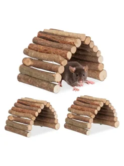 3 x Nagerbrücke in Natur - (B)10 x (T)22 cm