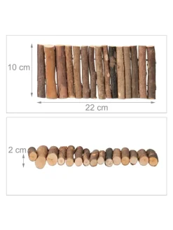 3 x Nagerbrücke in Natur - (B)10 x (T)22 cm
