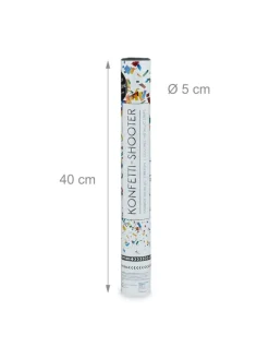 10 x Party Popper Streifen in Bunt - 40 cm