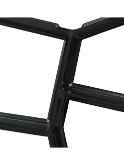 4 x Pflasterform 9 Kammern in Schwarz - (B)35 x (T)35 cm