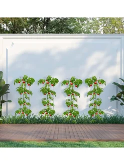 2 x Rankhilfe in Grau - (H)150 x Ø30 cm