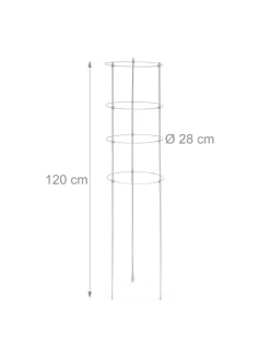 2 x Rankhilfe in Grau - (H)120 x Ø 30 cm