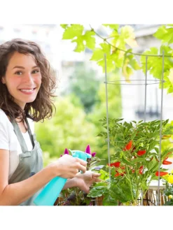 2 x Rankhilfe in Grau - (H)76 x Ø 28 cm