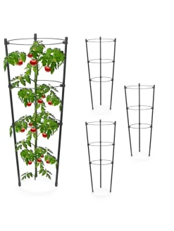 4 x Rankhilfe in Schwarz - (H)45 x Ø 22 cm