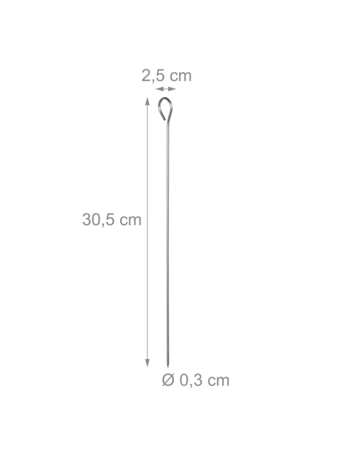 30 x Schaschlikspieße in Silber