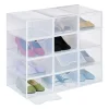 12 x Schuhboxen in Transparent/ Weiß