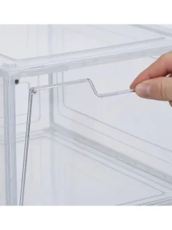 6 x Schuhboxen in Transparent - (B)25 x (H)18 x (T)34 cm