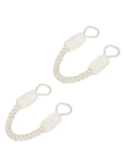 2 x Türkordel in Beige/ Weiß