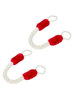 4 x Türkordel in Creme/ Rot