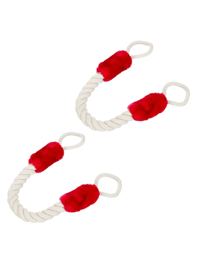 10 x Türkordel in Creme/ Rot